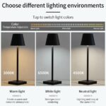 Lampe LED de Table Design – 3 Modes de Luminosité – Marron ou Blanc – Image 5