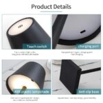 Lampe LED de Table Design – 3 Modes de Luminosité – Marron ou Blanc – Image 4