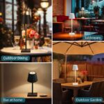 Lampe LED de Table Design – 3 Modes de Luminosité – Marron ou Blanc – Image 2