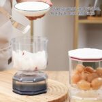 Bocal à Cornichons et Olives avec Séparateur de Jus - Boîte de Conservation Hermétique et Astucieuse - Blanc – Image 3