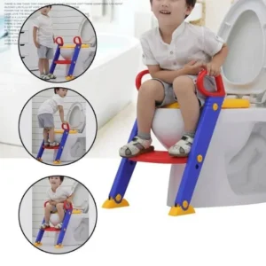 Réducteur de Toilette avec Marchepied pour Enfant - Siège d'Apprentissage Pliable, Stable et Sécurisé