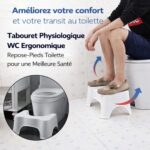 tabouret physiologique wc ergonomique repose pieds toilette pour une meilleure santé