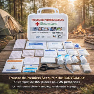 trousse de premiers secours "the bodyguard" – kit complet 160 pièces, 25 personnes, portable 21x14x7.5cm