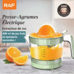 presse agrumes Électrique raf 30w – extracteur de jus citrus 400 ml (vert & grenat)