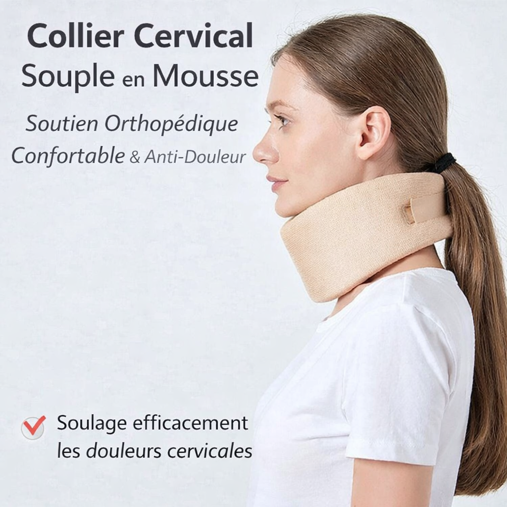 collier cervical souple en mousse – soutien orthopédique confortable & anti douleur