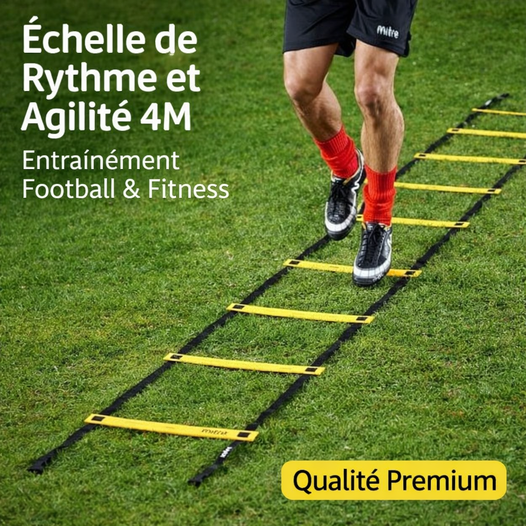 Échelle de rythme et agilité 4m – entraînement football & fitness – qualité premium