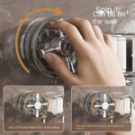 support mural organisateur de balais et serpillières à ventouse puissante rangement multifonction sans perçage