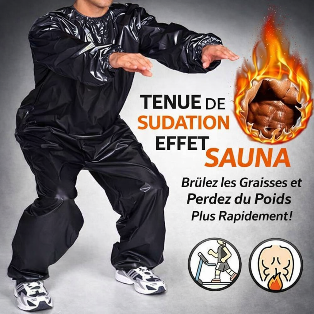 tenue de sudation effet sauna – ensemble sport fitness pour perte de poids et brûlage de calories