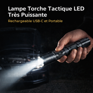 lampe torche tactique led yemao rechargeable usb c ultra puissante et portable