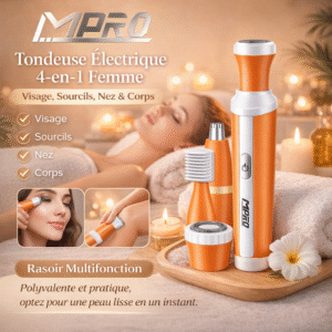 tondeuse Électrique 4 en 1 femme mpro – visage, sourcils, nez & corps | rasoir multifonction