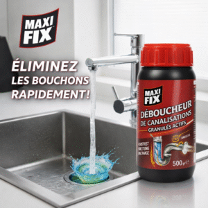 déboucheur de canalisations puissant maxi fix granulés actifs 500g action rapide et efficace