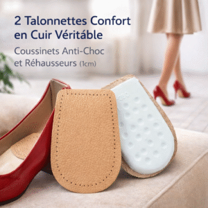 2 pcs coussinets de talon en cuir premium – protection anti ampoules et confort absolu