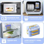 divided lunch box jaune