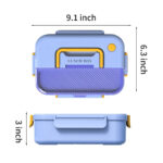 divided lunch box jaune