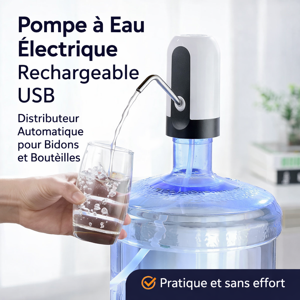 pompe à eau Électrique rechargeable usb distributeur automatique pour bidons et bouteilles