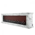 led fireplace blanc