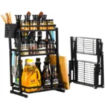 organisateur d'epices en metal noir