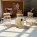 verre a paille avec couvercle en bois