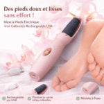 râpe à pieds Électrique professionnelle rechargeable usb anti callosités rose