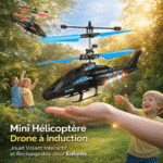 mini hélicoptère drone à induction jouet volant interactif et rechargeable pour enfants