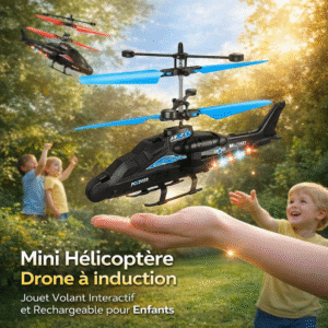 mini hélicoptère drone à induction jouet volant interactif et rechargeable pour enfants