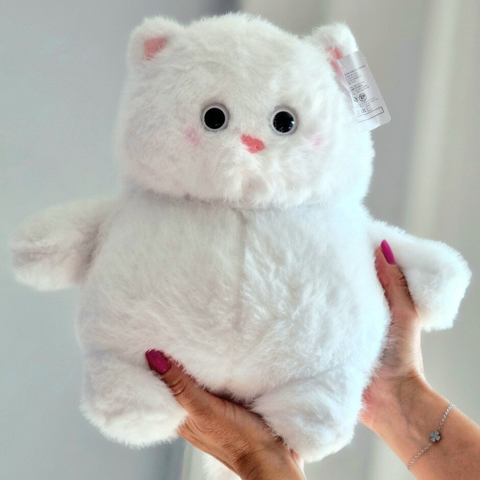 peluche chat blanc