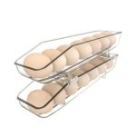 organisateur d'oeufs double etage transparent