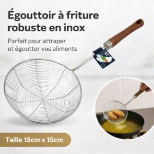 ecumoire manche en bois petite taille