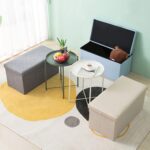 boite de rangement pouf rectangulaire