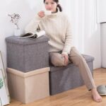 boite de rangement pouf rectangulaire