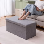 boite de rangement pouf rectangulaire